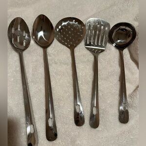 5 pack stainless steel steel spoons and utensils for dinnerware for rice salad